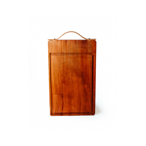 Tabla madera asado mango cuero (50x30 cm)
